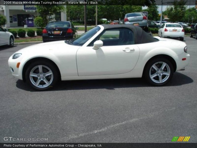Marble White / Black 2006 Mazda MX-5 Miata Touring Roadster