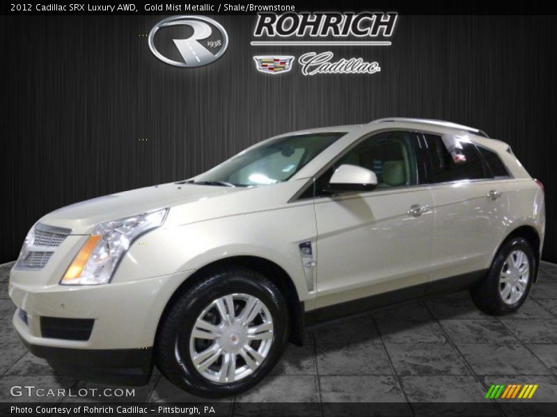 Gold Mist Metallic / Shale/Brownstone 2012 Cadillac SRX Luxury AWD