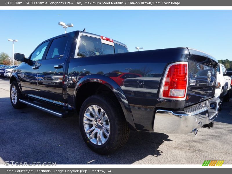 Maximum Steel Metallic / Canyon Brown/Light Frost Beige 2016 Ram 1500 Laramie Longhorn Crew Cab