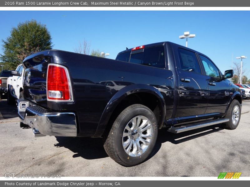 Maximum Steel Metallic / Canyon Brown/Light Frost Beige 2016 Ram 1500 Laramie Longhorn Crew Cab