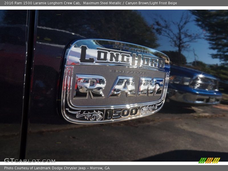 Maximum Steel Metallic / Canyon Brown/Light Frost Beige 2016 Ram 1500 Laramie Longhorn Crew Cab