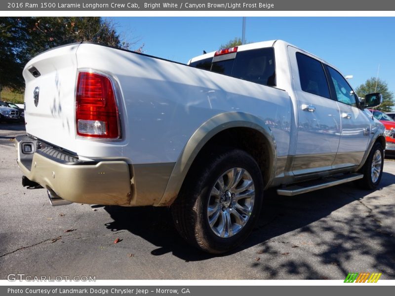 Bright White / Canyon Brown/Light Frost Beige 2016 Ram 1500 Laramie Longhorn Crew Cab