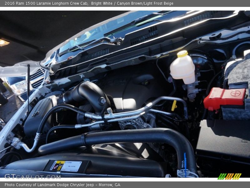 Bright White / Canyon Brown/Light Frost Beige 2016 Ram 1500 Laramie Longhorn Crew Cab