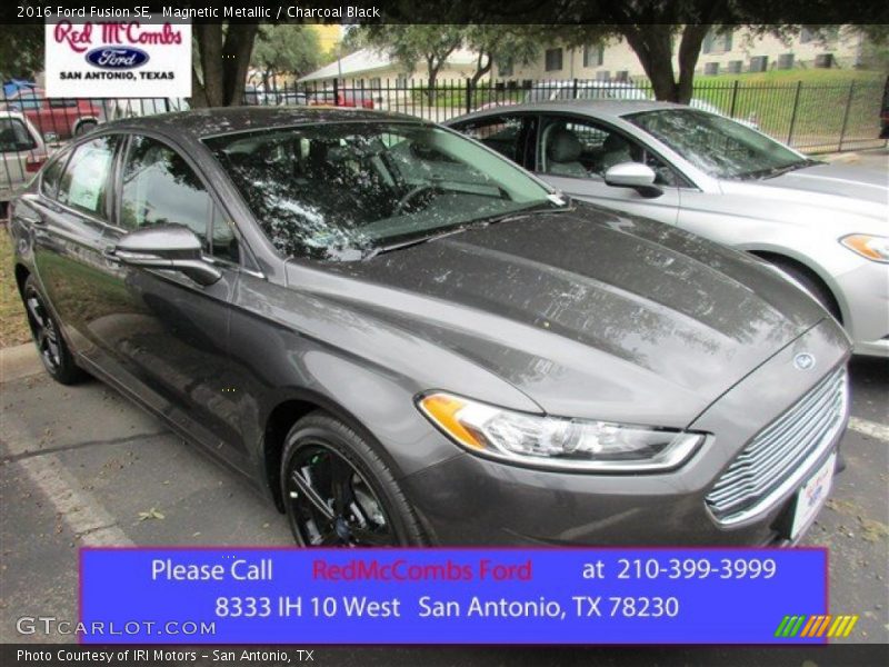 Magnetic Metallic / Charcoal Black 2016 Ford Fusion SE