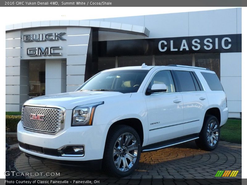 Summit White / Cocoa/Shale 2016 GMC Yukon Denali 4WD