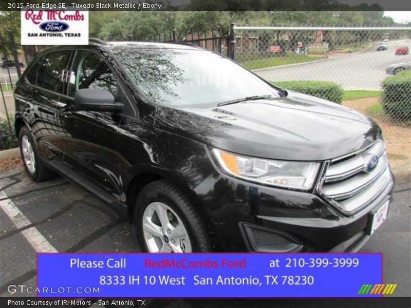 Tuxedo Black Metallic / Ebony 2015 Ford Edge SE