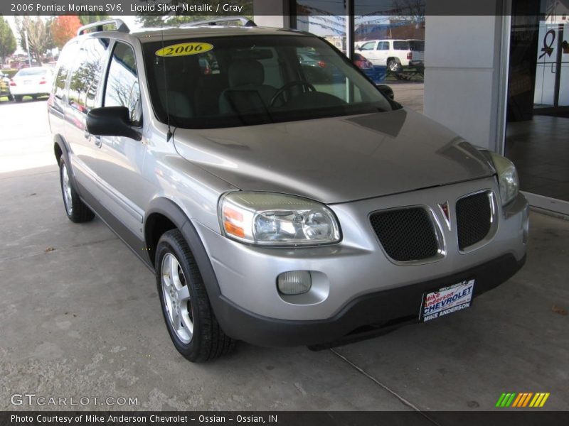 Liquid Silver Metallic / Gray 2006 Pontiac Montana SV6