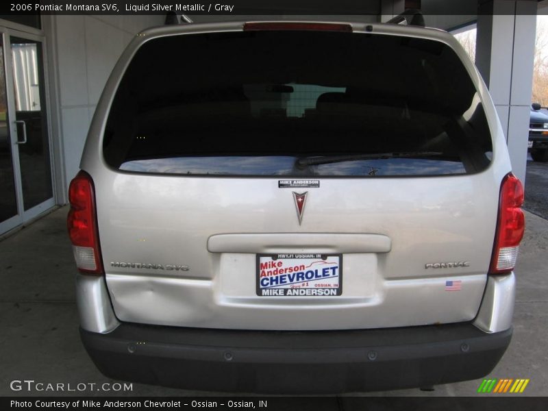 Liquid Silver Metallic / Gray 2006 Pontiac Montana SV6