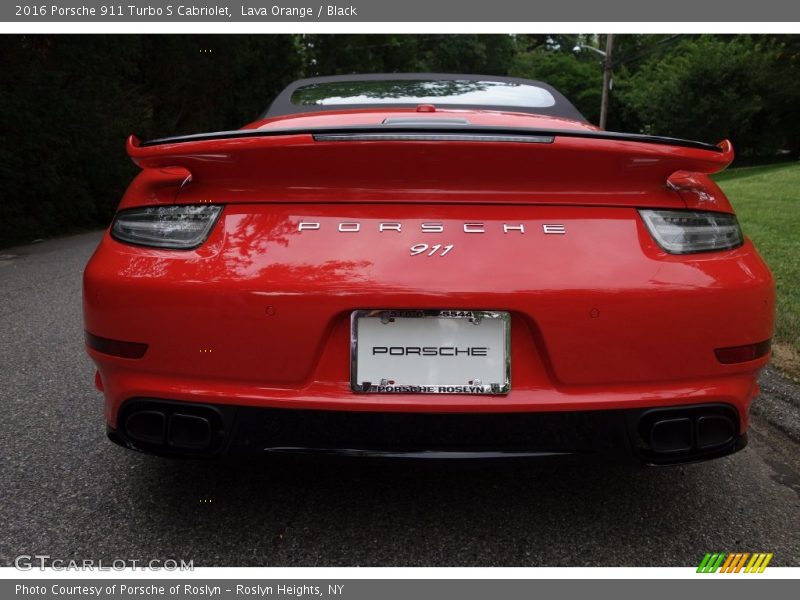 Lava Orange / Black 2016 Porsche 911 Turbo S Cabriolet