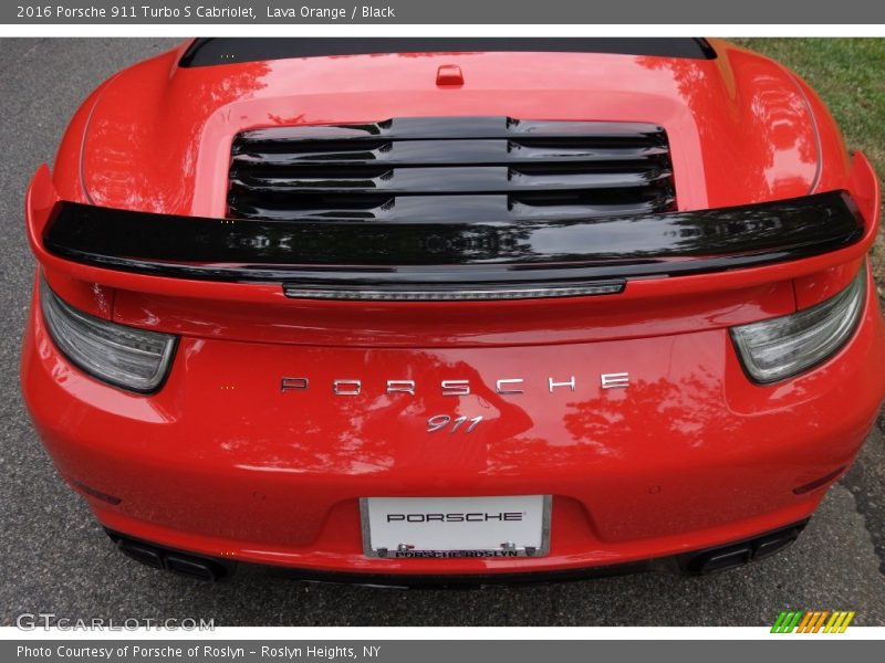 Lava Orange / Black 2016 Porsche 911 Turbo S Cabriolet