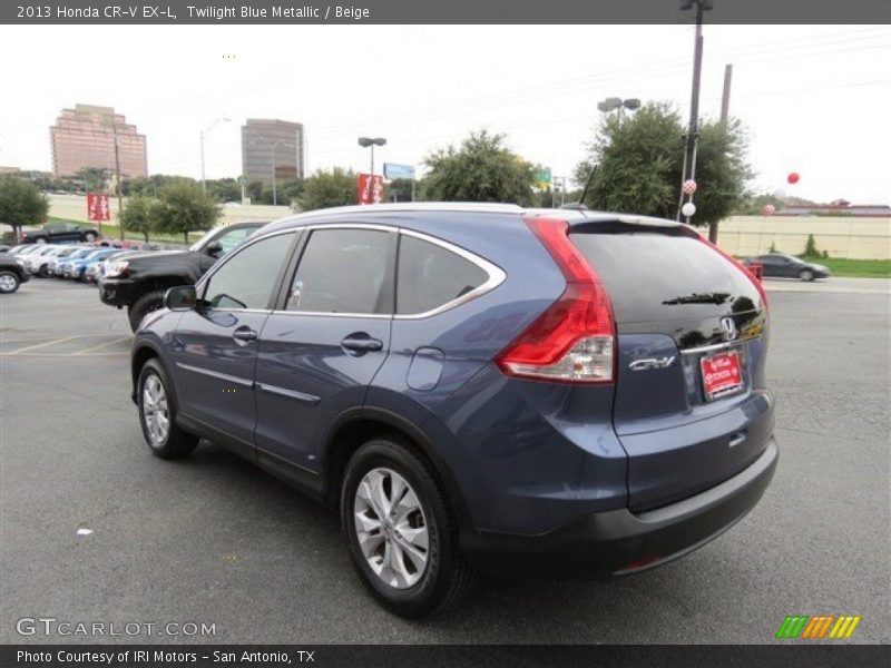 Twilight Blue Metallic / Beige 2013 Honda CR-V EX-L