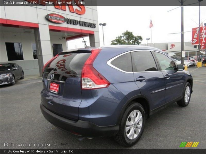 Twilight Blue Metallic / Beige 2013 Honda CR-V EX-L