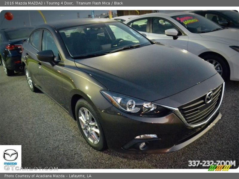 Titanium Flash Mica / Black 2016 Mazda MAZDA3 i Touring 4 Door