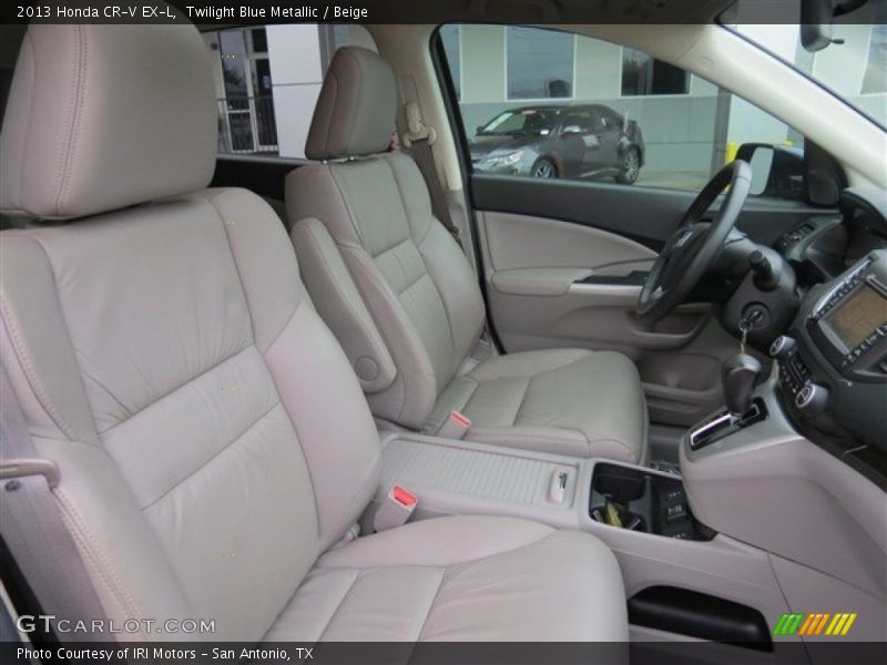 Twilight Blue Metallic / Beige 2013 Honda CR-V EX-L