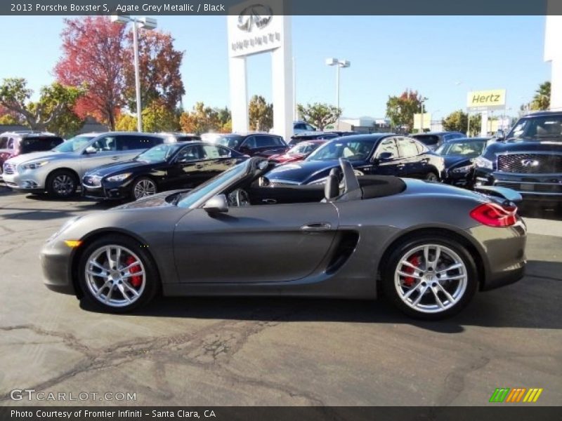 Agate Grey Metallic / Black 2013 Porsche Boxster S