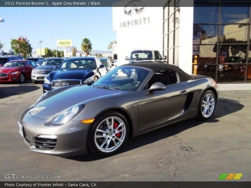 Agate Grey Metallic / Black 2013 Porsche Boxster S