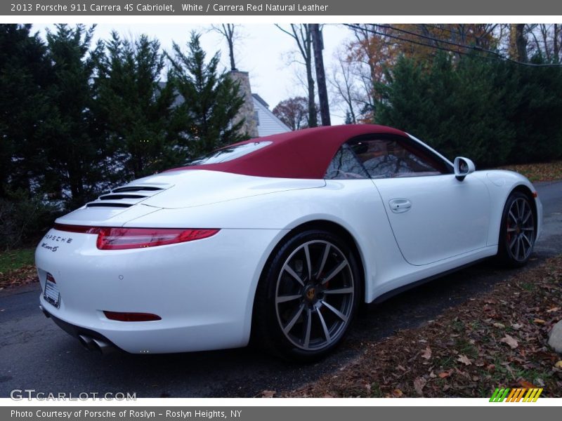 White / Carrera Red Natural Leather 2013 Porsche 911 Carrera 4S Cabriolet