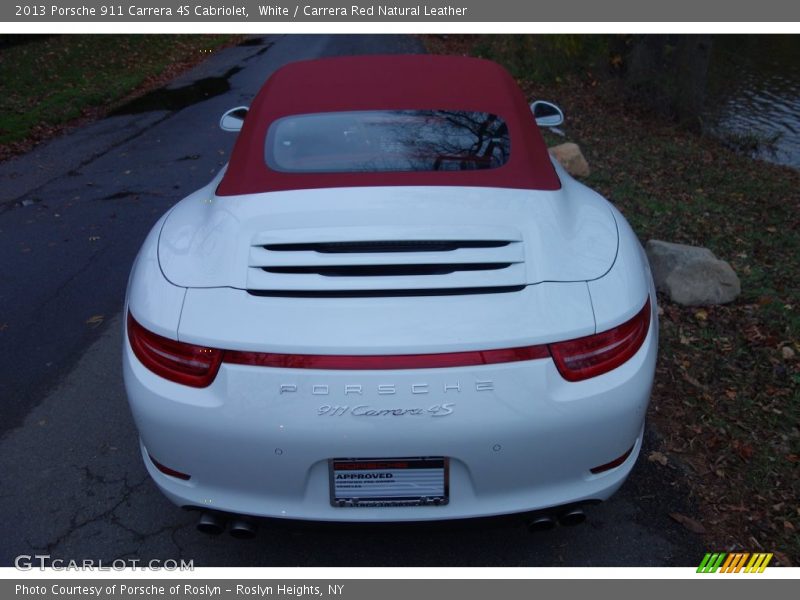 White / Carrera Red Natural Leather 2013 Porsche 911 Carrera 4S Cabriolet