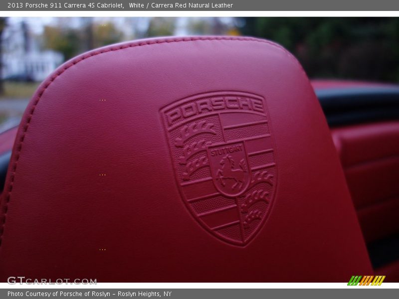 White / Carrera Red Natural Leather 2013 Porsche 911 Carrera 4S Cabriolet