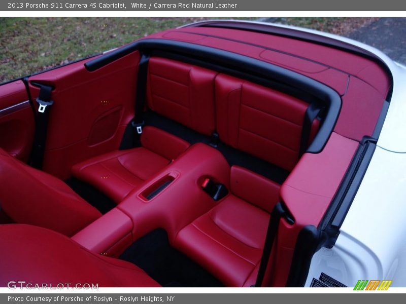White / Carrera Red Natural Leather 2013 Porsche 911 Carrera 4S Cabriolet