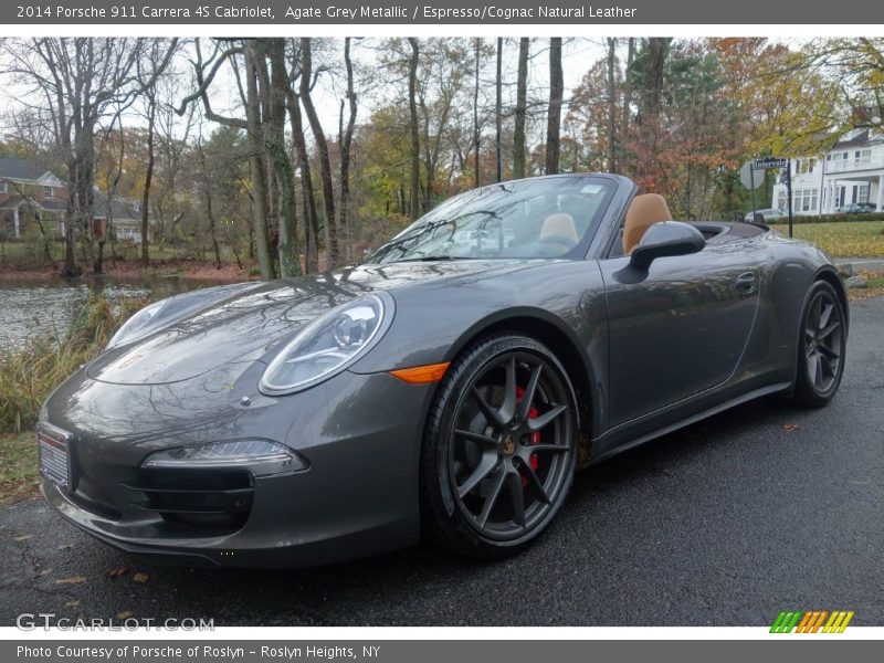 Agate Grey Metallic / Espresso/Cognac Natural Leather 2014 Porsche 911 Carrera 4S Cabriolet