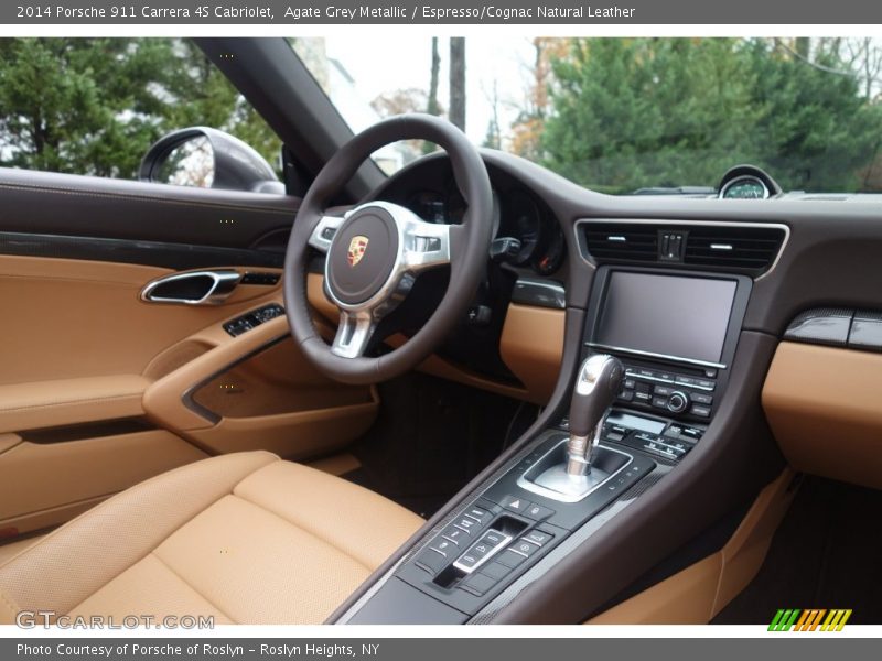 Agate Grey Metallic / Espresso/Cognac Natural Leather 2014 Porsche 911 Carrera 4S Cabriolet