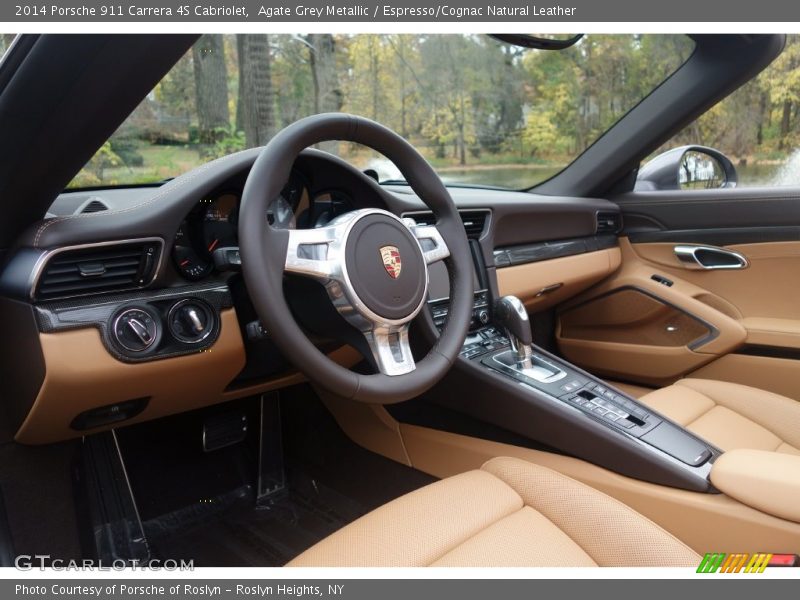 Agate Grey Metallic / Espresso/Cognac Natural Leather 2014 Porsche 911 Carrera 4S Cabriolet