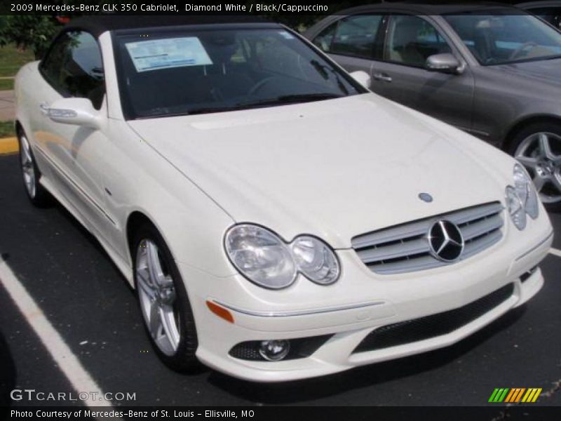 Diamond White / Black/Cappuccino 2009 Mercedes-Benz CLK 350 Cabriolet