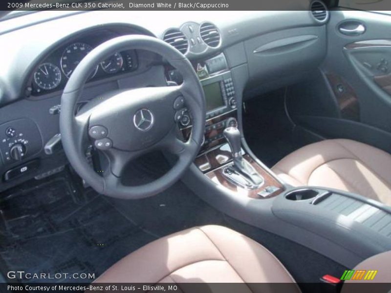 Diamond White / Black/Cappuccino 2009 Mercedes-Benz CLK 350 Cabriolet
