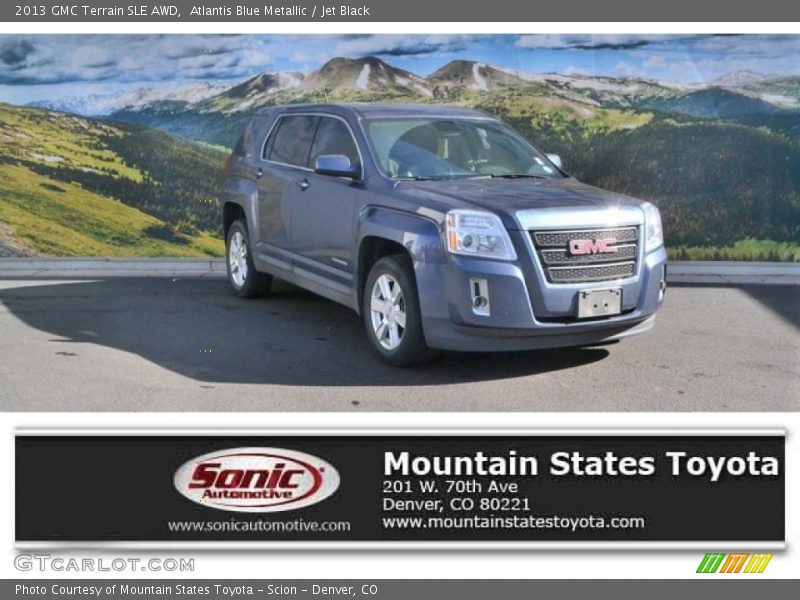 Atlantis Blue Metallic / Jet Black 2013 GMC Terrain SLE AWD