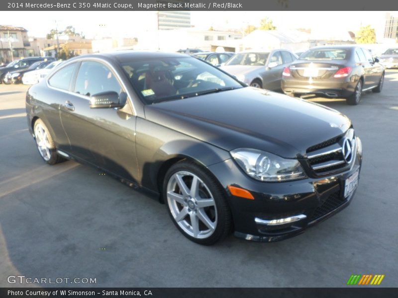 Magnetite Black Metallic / Red/Black 2014 Mercedes-Benz C 350 4Matic Coupe