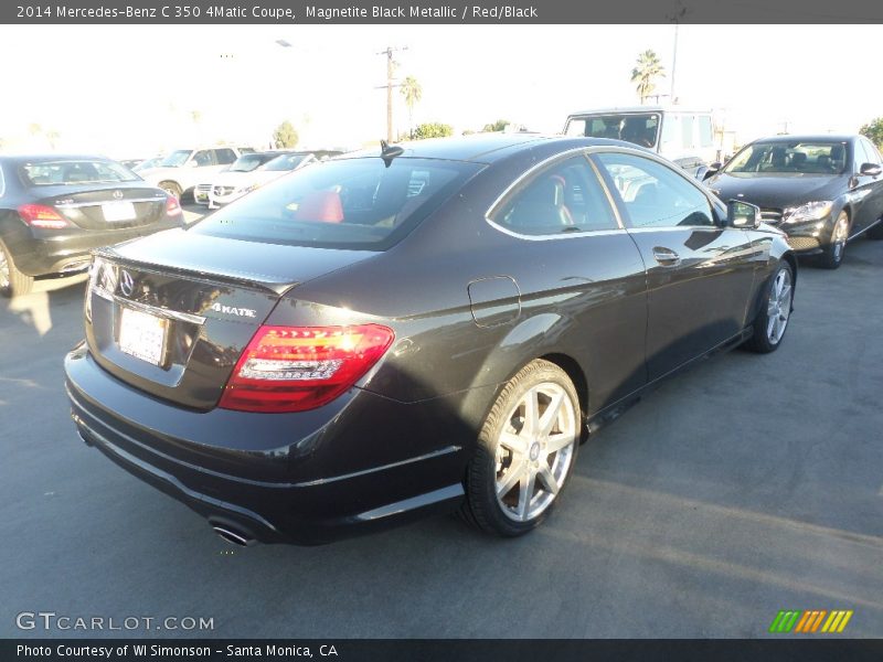 Magnetite Black Metallic / Red/Black 2014 Mercedes-Benz C 350 4Matic Coupe