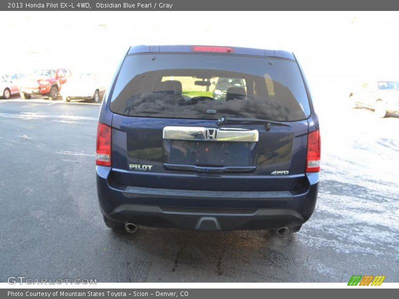 Obsidian Blue Pearl / Gray 2013 Honda Pilot EX-L 4WD
