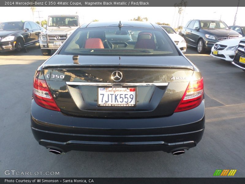 Magnetite Black Metallic / Red/Black 2014 Mercedes-Benz C 350 4Matic Coupe