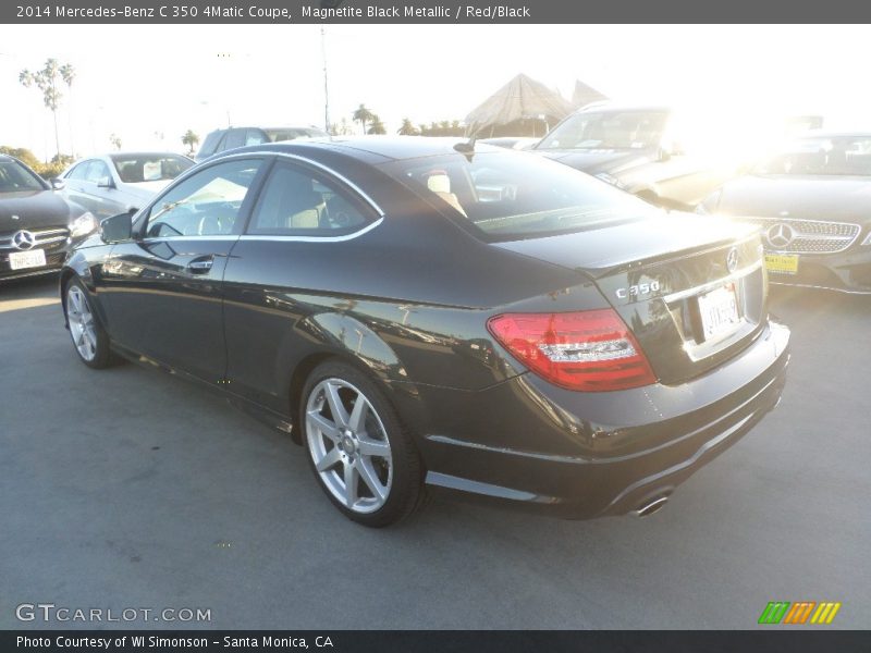Magnetite Black Metallic / Red/Black 2014 Mercedes-Benz C 350 4Matic Coupe