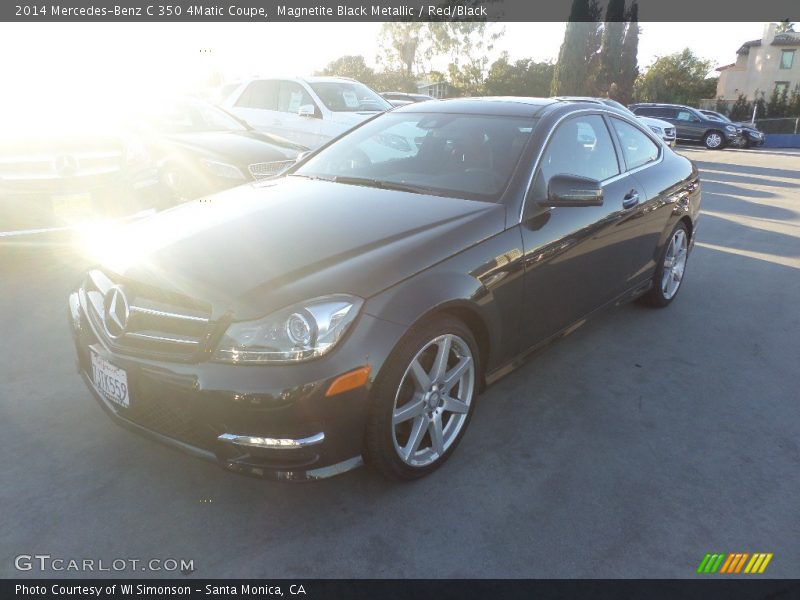 Magnetite Black Metallic / Red/Black 2014 Mercedes-Benz C 350 4Matic Coupe