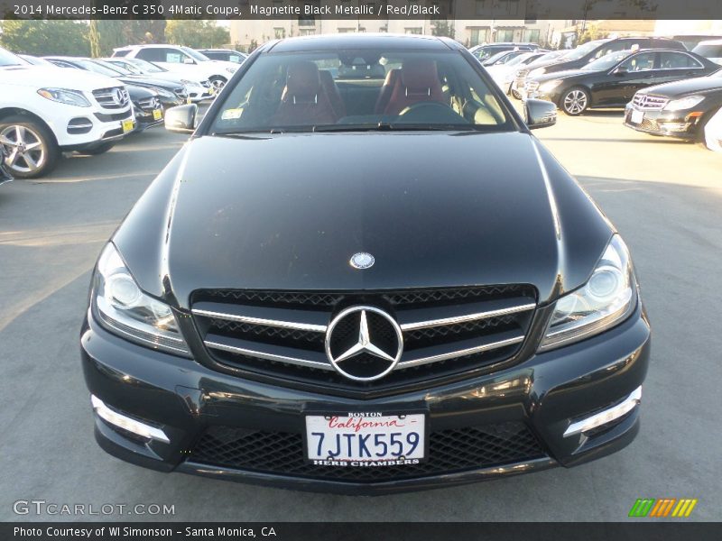 Magnetite Black Metallic / Red/Black 2014 Mercedes-Benz C 350 4Matic Coupe