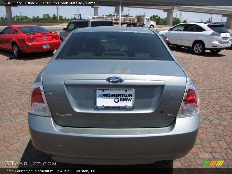 Titanium Green Metallic / Camel 2006 Ford Fusion SE