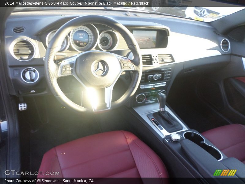 Magnetite Black Metallic / Red/Black 2014 Mercedes-Benz C 350 4Matic Coupe