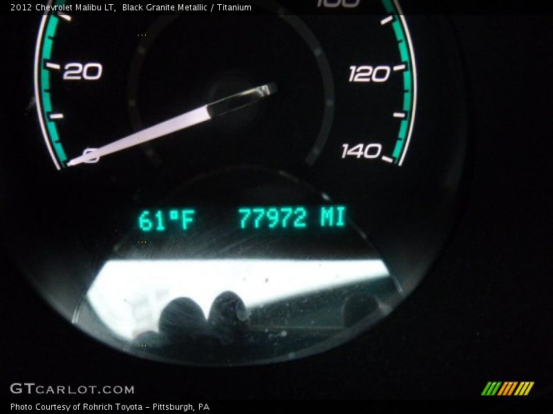 Black Granite Metallic / Titanium 2012 Chevrolet Malibu LT