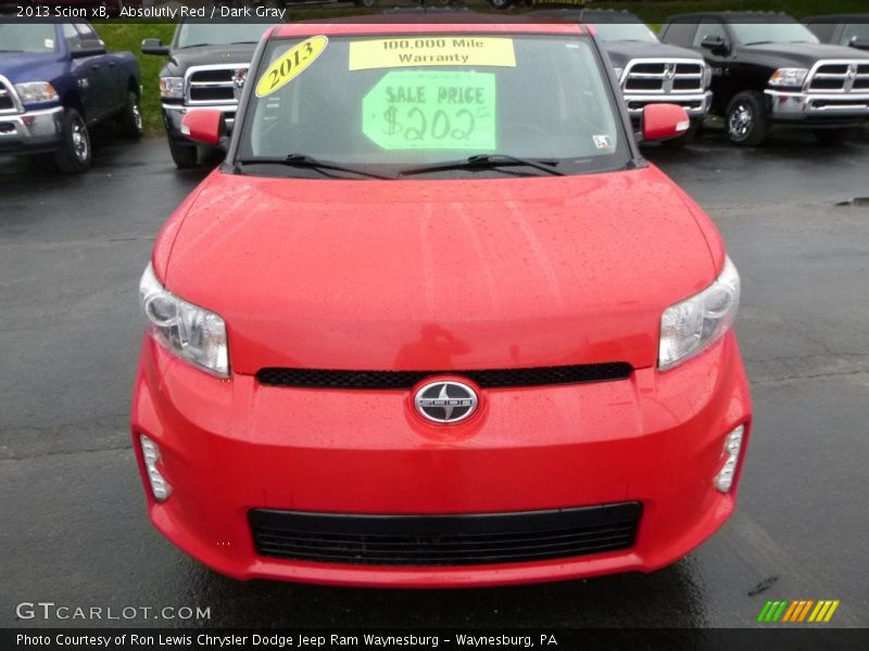 Absolutly Red / Dark Gray 2013 Scion xB