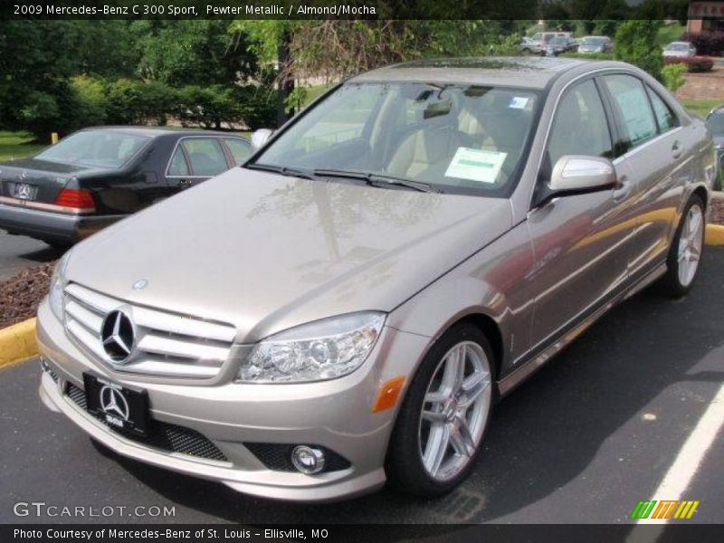 Pewter Metallic / Almond/Mocha 2009 Mercedes-Benz C 300 Sport