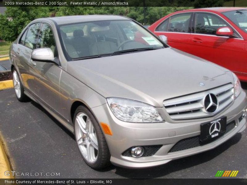 Pewter Metallic / Almond/Mocha 2009 Mercedes-Benz C 300 Sport