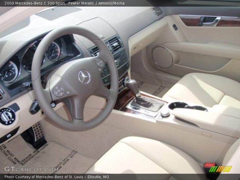 Pewter Metallic / Almond/Mocha 2009 Mercedes-Benz C 300 Sport