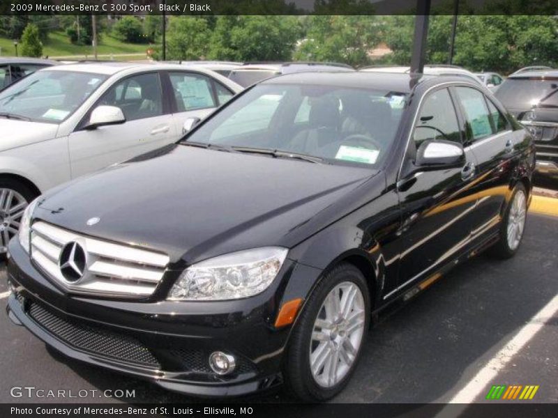 Black / Black 2009 Mercedes-Benz C 300 Sport