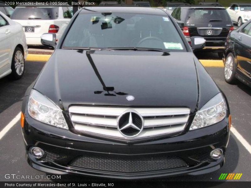 Black / Black 2009 Mercedes-Benz C 300 Sport