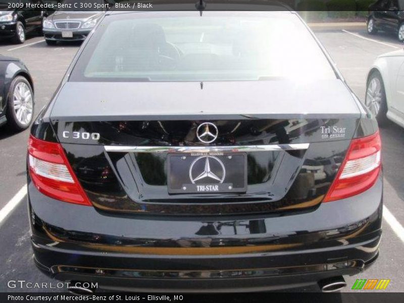 Black / Black 2009 Mercedes-Benz C 300 Sport