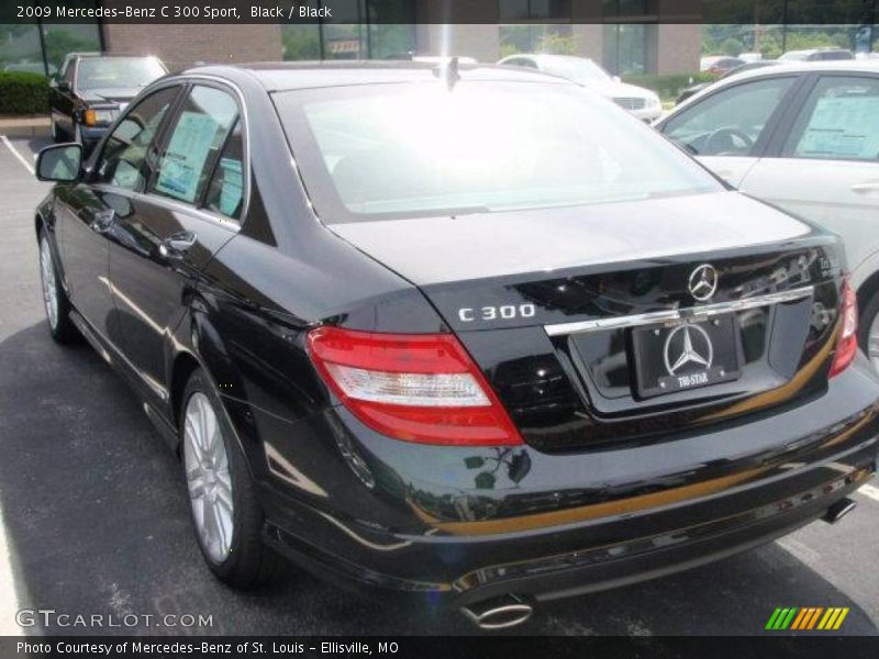 Black / Black 2009 Mercedes-Benz C 300 Sport