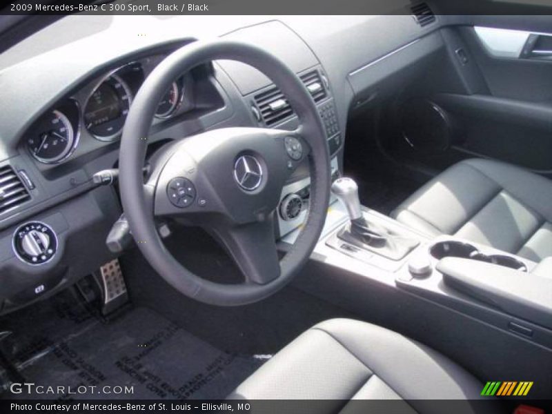 Black / Black 2009 Mercedes-Benz C 300 Sport