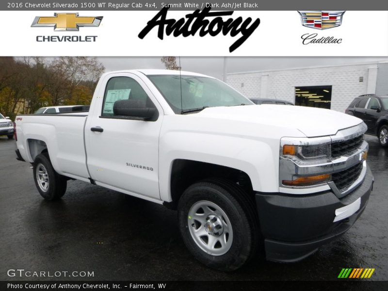 Summit White / Dark Ash/Jet Black 2016 Chevrolet Silverado 1500 WT Regular Cab 4x4